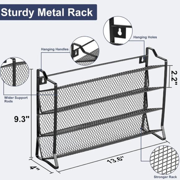 New Spice Rack Organizer for Cabinet, 28 Spice Jars with Lids, Labels & Funnel - Picture 4 of 12